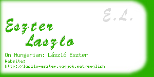 eszter laszlo business card