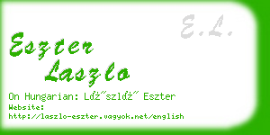 eszter laszlo business card